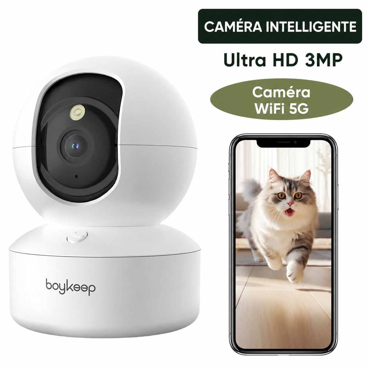 Caméra Connectée 360° pour Animaux